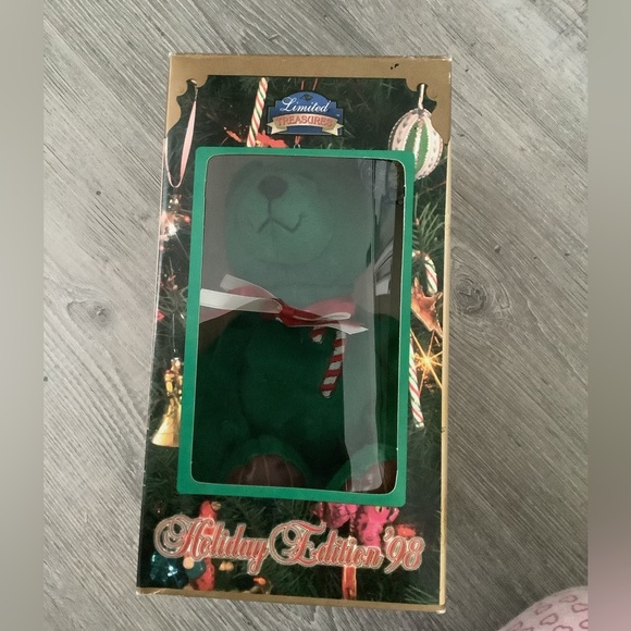 Limited Treasures 1998 Holiday Edition Peppermint Retired Plush Bear - Picture 2 of 4